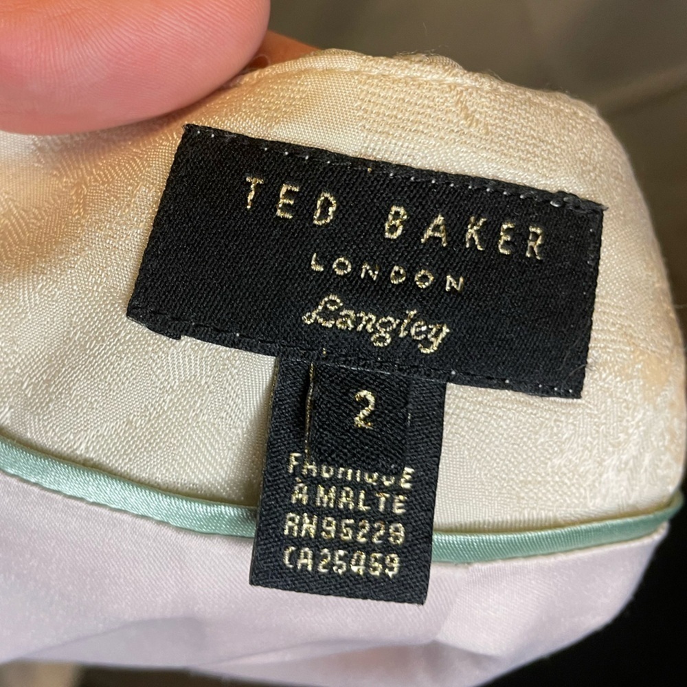 NWOT Ted Baker Cream and Pink Skirt - Picture 11 of 12